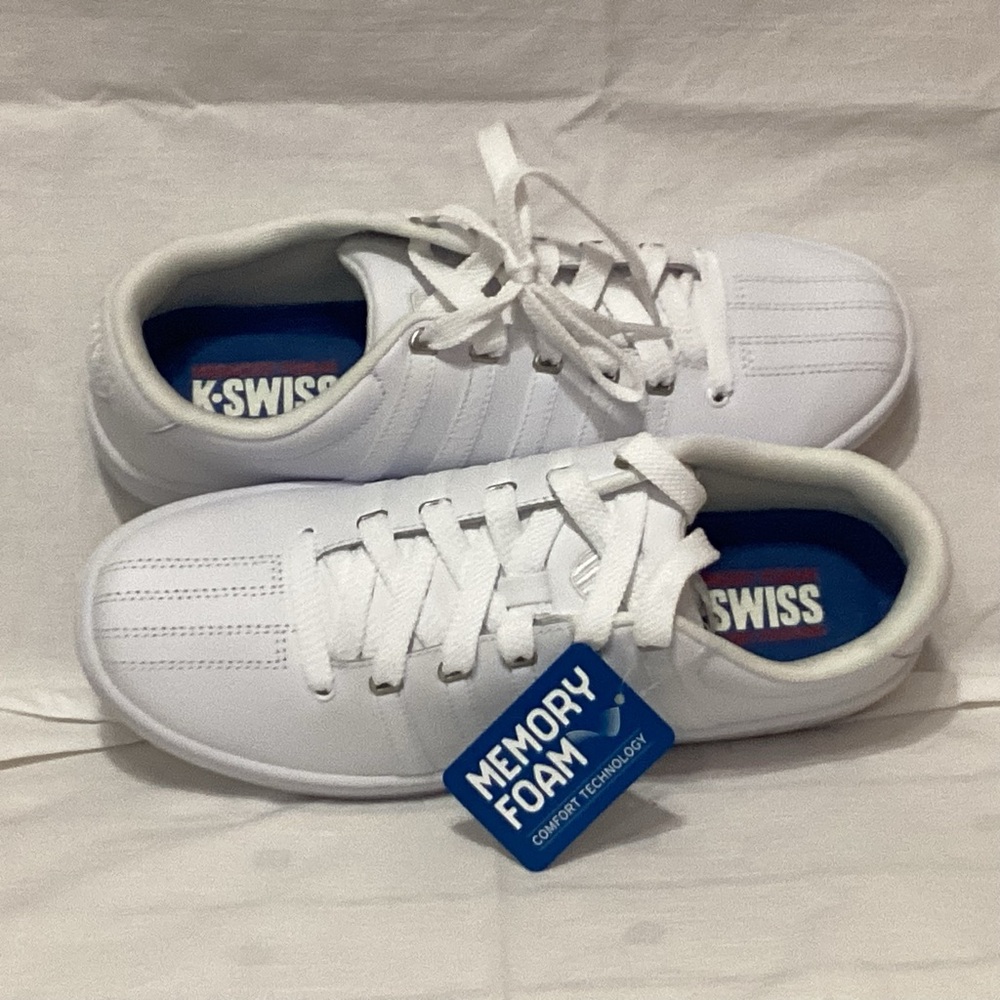 K-Swiss White Court Pro Sneakers - Picture 5 of 8